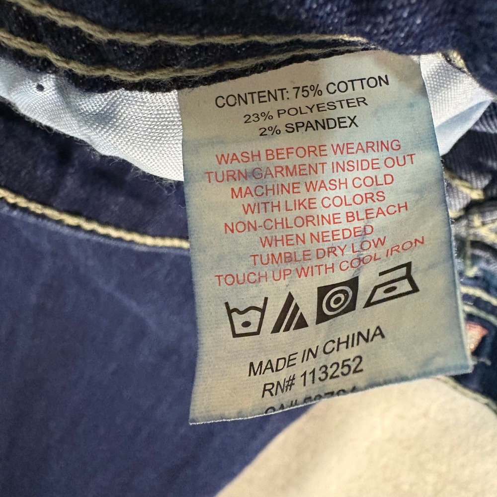 Apple Bottoms Dark Wash Skinny Jeans Embroidered Rhinestone Pockets Size 7/8 Y2K - Picture 8 of 11